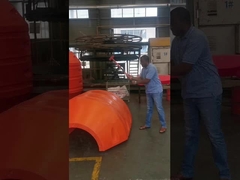 Máy phao ống HDPE hình trụ màu vàng / Cam cho nhu cầu của khách hàng