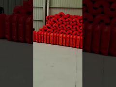 Phao ống HDPE màu cam với kết nối mạ kẽm nhúng nóng và ruột xốp PU để hỗ trợ nổi