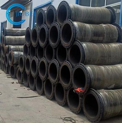50 ft Heavy Duty Dredging Rubber Discharge Hose với kết nối sườn