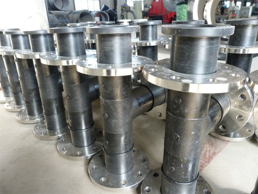 Đường ống HDPE màu trắng với sọc xanh cho các dự án đào